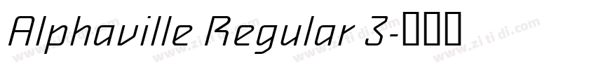 Alphaville Regular 3字体转换